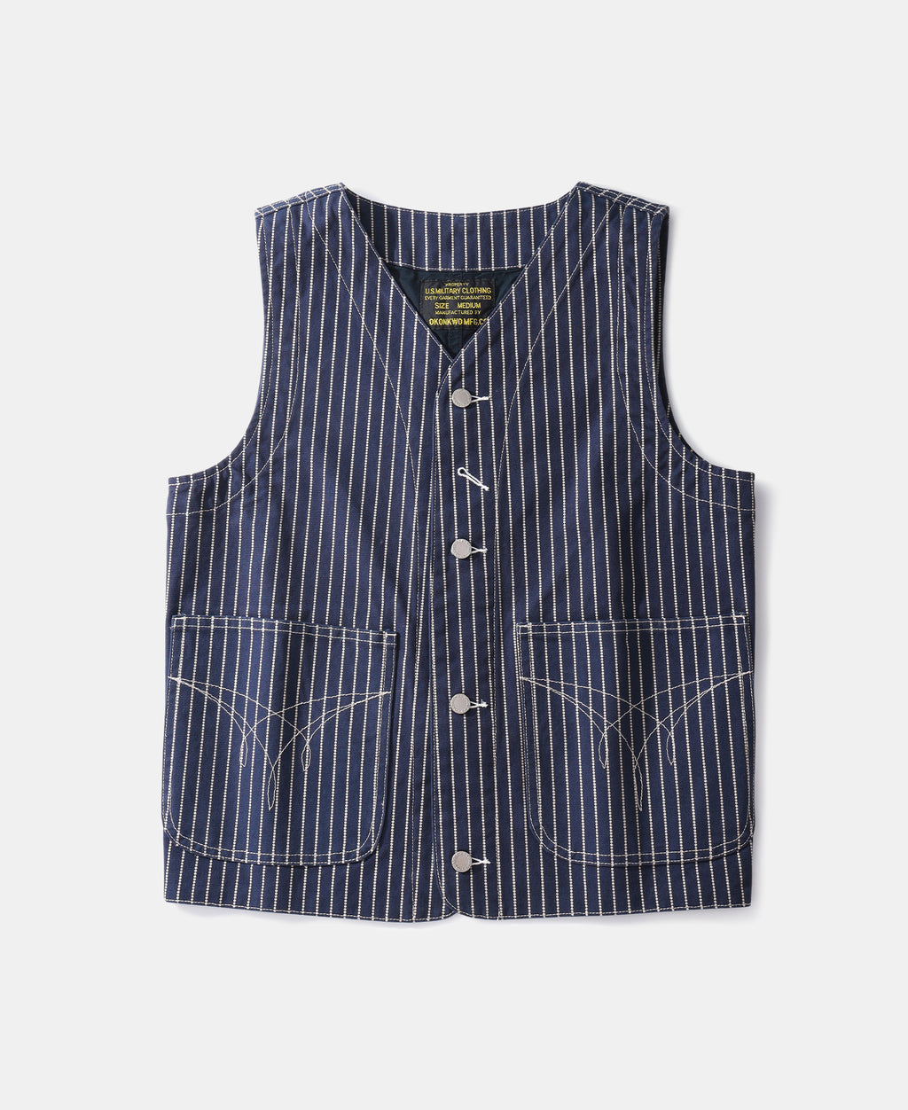 Railway Wabash Canvas Pocket Work Vest Wasitcoat - Indigo | Olderbest