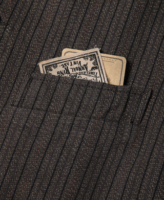 1920s French Salt & Pepper Striped Chambray Vest