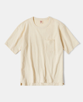 9,8 Unzen Baumwoll-T-Shirt mit klassischer Tasche – Aprikose
