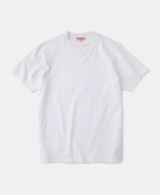Regular Fit 9,3 oz Jersey-Rundhals-Schlauch-T-Shirt – Weiß