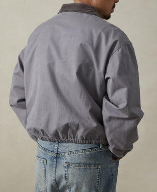 Flannel Lined Twill Harrington Jacket - Faded Violet