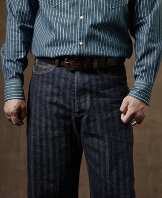 1870s 15 oz Herringbone Selvedge Denim Work Jeans - Simplified Version