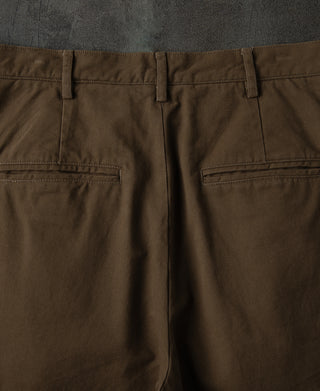 pocket detail of Classic Fit Two-pleated Chino - Brown