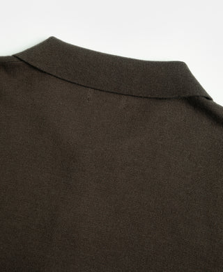 Lot 925 High-Twist Cotton Knit Polo - Coffee