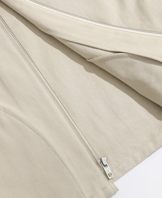 1950s Zip Up Campus Sport Jacket - Apricot