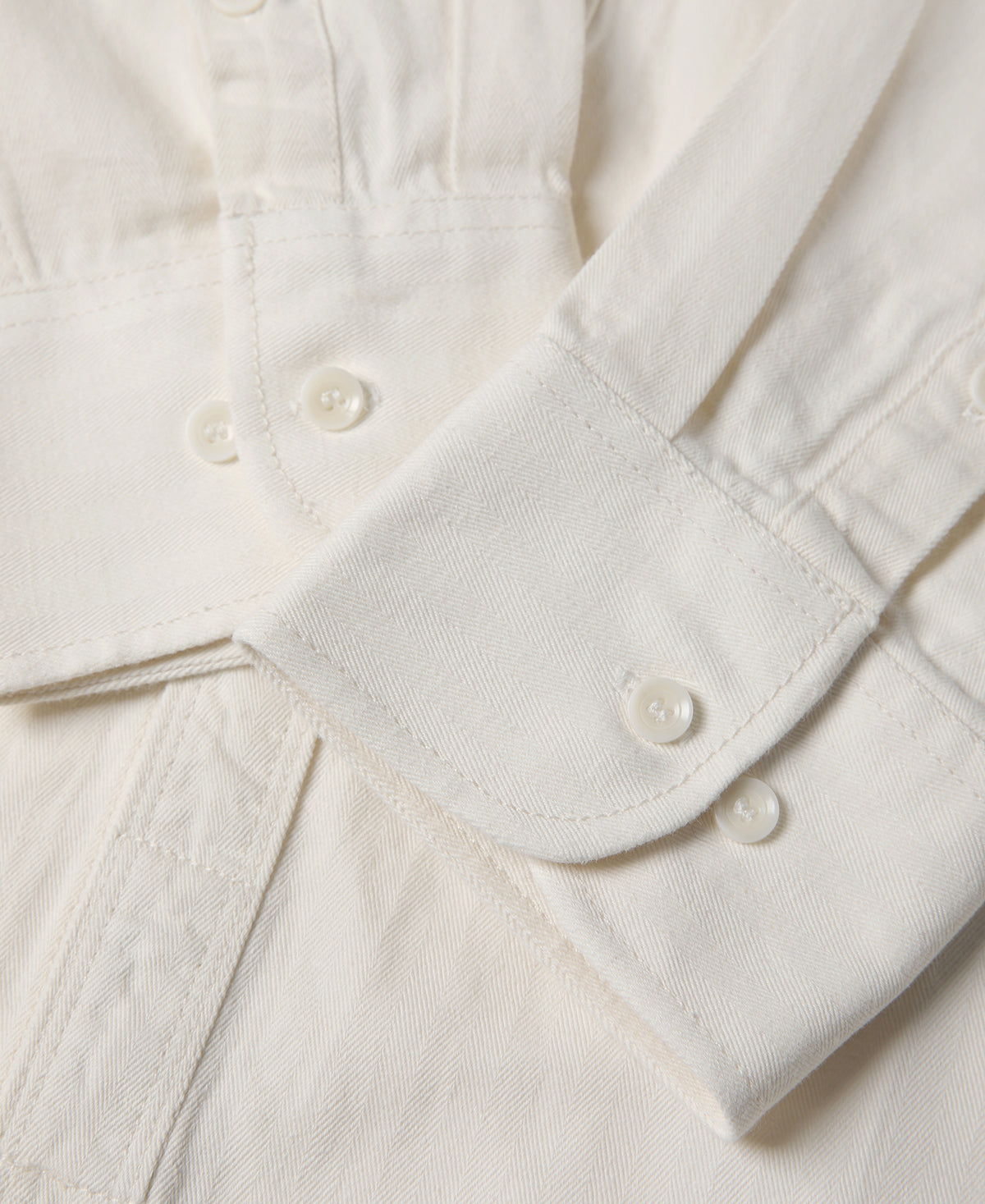White Cotton-Linen Button-Down Shirt