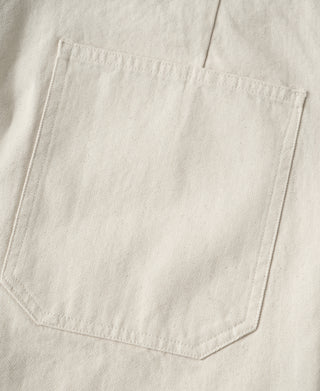 1940s USN-Inspired Herringbone Deck Trousers - White