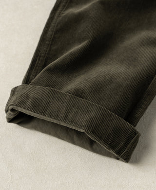 1920s Heavy Corduroy Farmer Work Trousers - Dark Green