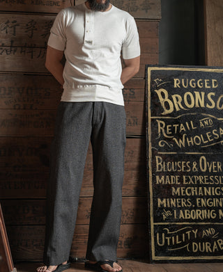 Side Closing Short Sleeve Henley T-Shirt - White