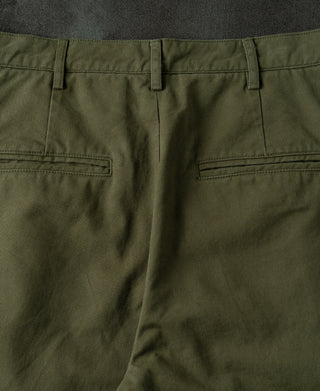 back view of Classic Fit Two-pleated Chino - Olive