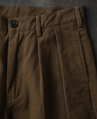 pocket detail of Classic Fit Two-pleated Chino - Brown