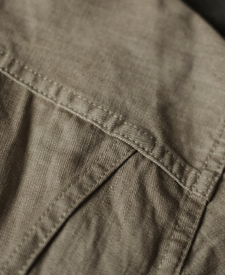 11,5 Unzen schwefelgefärbte Khaki-Jeansjacke aus den 1950er Jahren