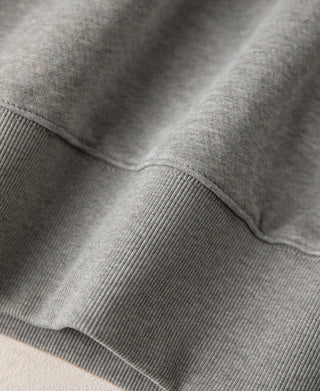 1950s Heavyweight Cotton Fleece Hoodie - Light Gray