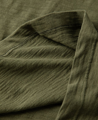 헤비웨이트 코튼 거싯 튜블러 티셔츠 - 그린 