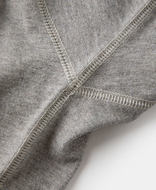 1940s Slub Cotton Henley Pocket T-shirt - Gray