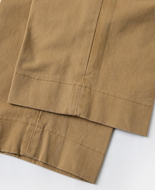 1930's IVY 스타일 더블 플리츠 치노 팬츠 - 옐로우