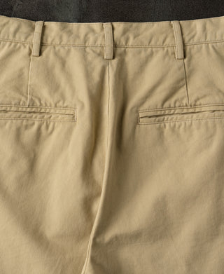 back view of Classic Fit Two-pleated Chino - Khaki