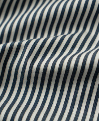 1950s Cotton Boxer Shorts - Blue Stripes