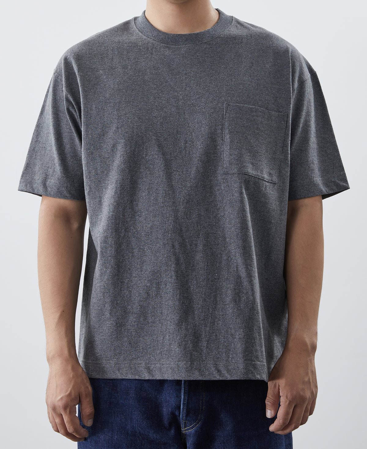 9.3 oz Cotton Oversize Tubular Pocket T-Shirt - Gray