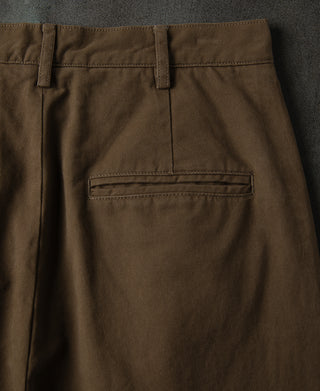 pocket detail of Classic Fit Two-pleated Chino - Brown