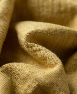 Lightweight Slub Cotton Knit Polo - Mustard