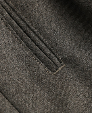 Hollywood Waisted Wool Blend Trousers - Brown