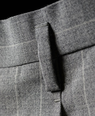 1940s Gray Striped Wool Suit Trousers