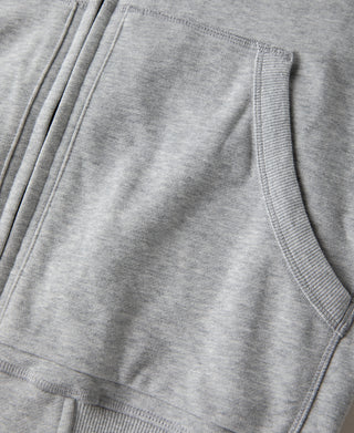 Heavyweight Terry Zip-Up Hoodie - Heather Gray