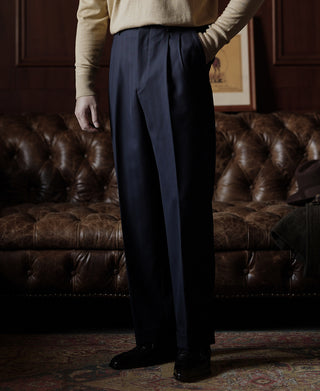 1930s Herringbone Double-Breasted Suit Trousers