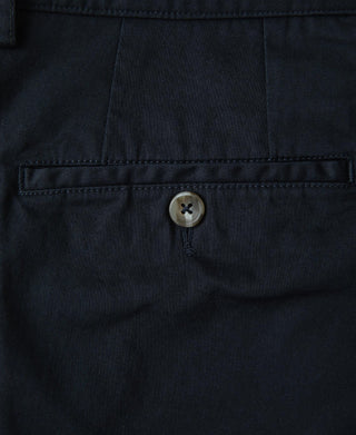 Cotton-Blend Slim Tapered Trousers - Navy