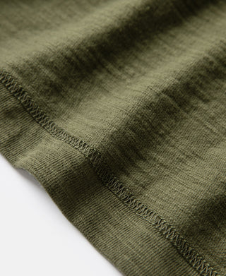 헤비웨이트 코튼 거싯 튜블러 티셔츠 - 그린 