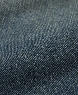 Slub denim fabric texture in medium blue