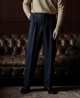 1930s Herringbone Double-Breasted Suit Trousers