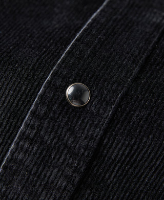 Bolero Embroidered Corduroy Western Shirt - Black