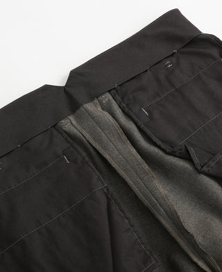Hollywood Waisted Wool Blend Trousers - Brown