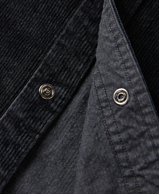 Bolero Embroidered Corduroy Western Shirt - Black