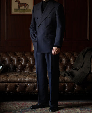 1930s Herringbone Double-Breasted Suit Jacket