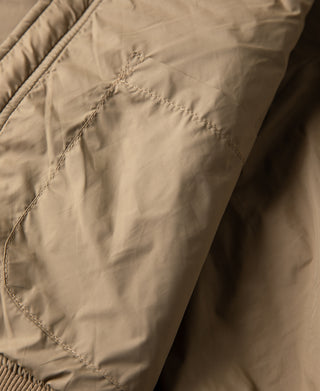 Reversible Diamond Quilted Stand-Collar Jacket - Khaki