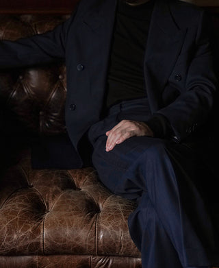 1930s Herringbone Double-Breasted Suit Trousers