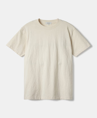 Regular Fit Heavyweight Tubular Jersey T-Shirt - Cream White