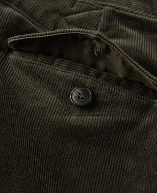 1920s Heavy Corduroy Farmer Work Trousers - Dark Green