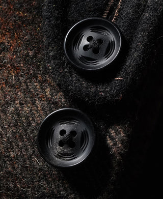 1930s Wool Shadow Plaid Tweed Cossack Jacket