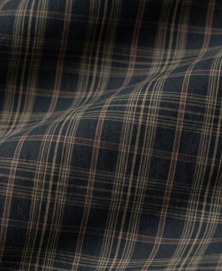 Duck canvas cossack jacket with plaid inner lining panel