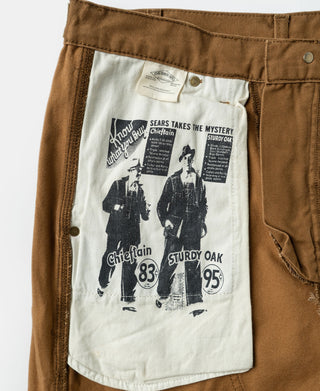 Canvas Double Knee Work Trousers - Brown