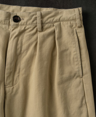 pocket detail of Classic Fit Two-pleated Chino - Khaki