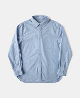 1960s Classic Button Down Oxford Shirt in Blue