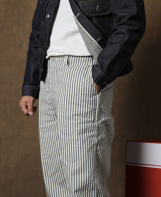 1940s 9 oz Stripe Denim Chino Trousers