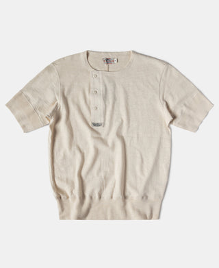 Side Closing Short Sleeve Henley T-Shirt - Embryo