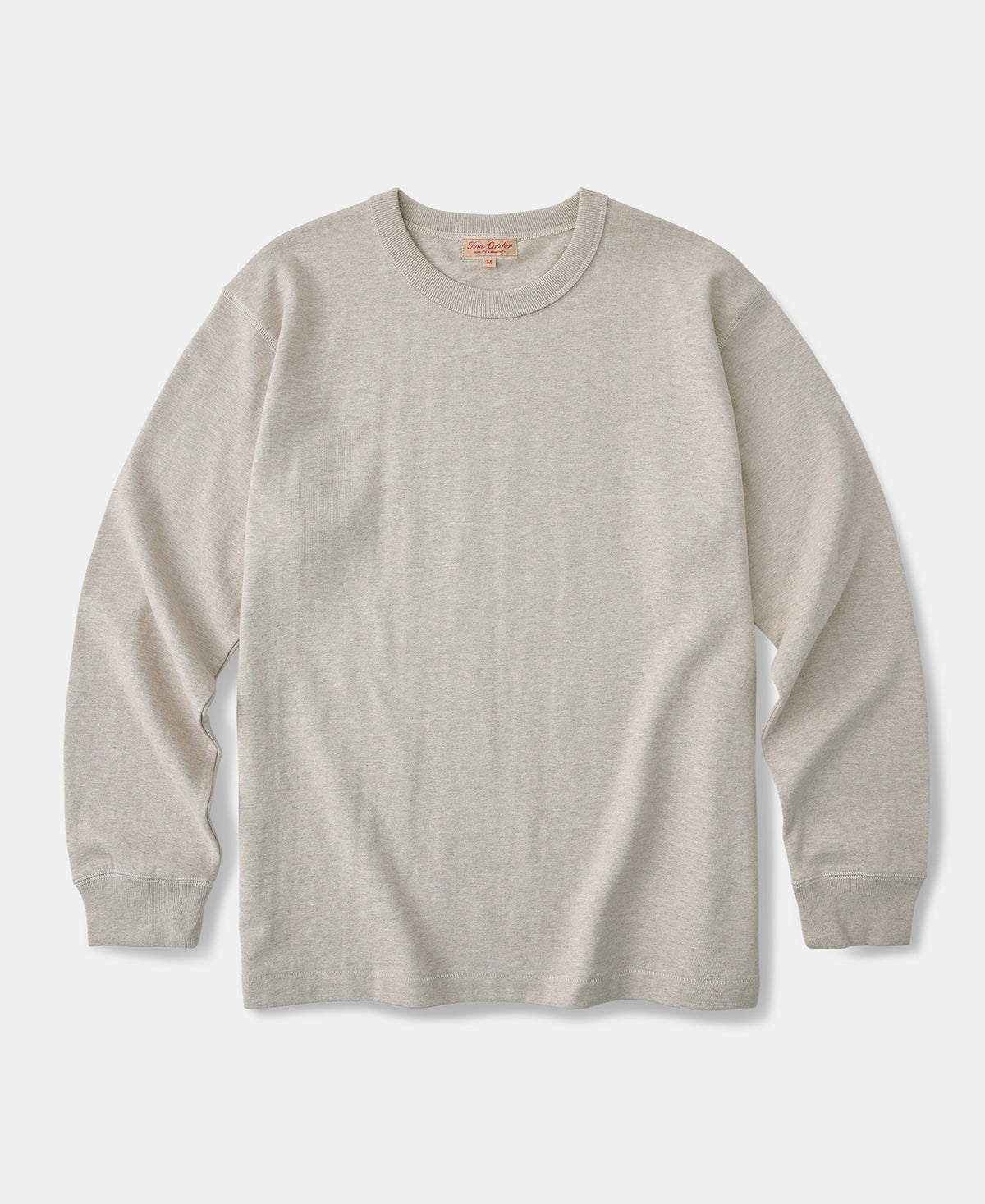 10.5 oz Cotton Loopwheel Tubular Long Sleeve T-Shirt - Oatmeal