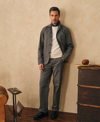 Black Chambray Work Jacket